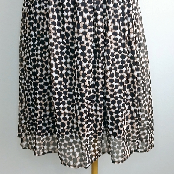 Merona Dress Women's Size Medium Black Tan Square Neck Pull On - Picture 5 of 9